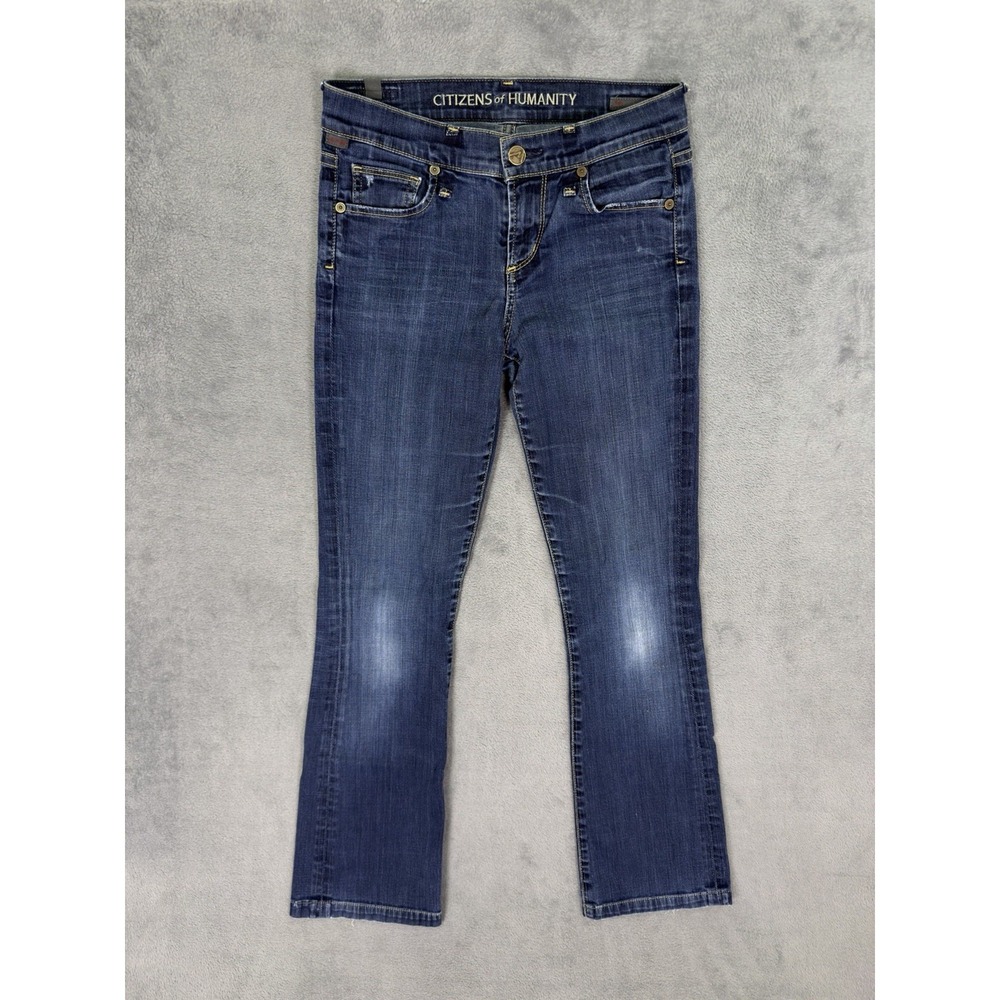 Citizens of Humanity Jeans Womens 24 Blue Bootcut Kelly Denim Medium Wash Flaw**